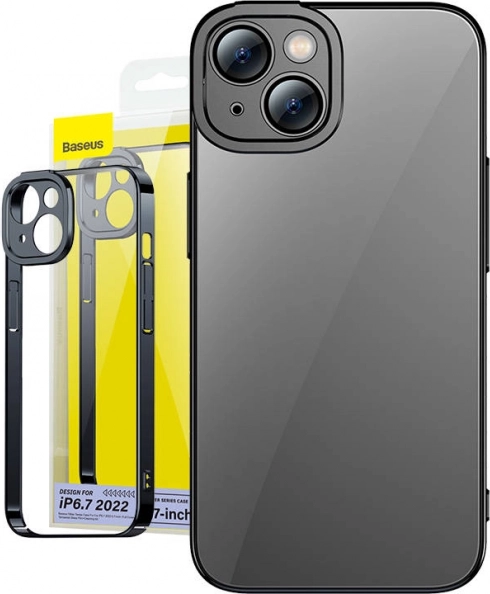 Komplet prozorne ovitke Baseus Glitter in kaljenega stekla za iPhone 14 Plus