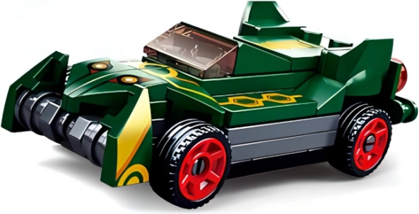 Sluban Power Bricks - Zeleni navijalni avto