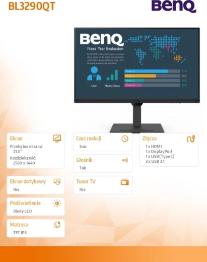 BenQ BL3290QT 31.5" 2K IPS monitor 75 Hz (black)