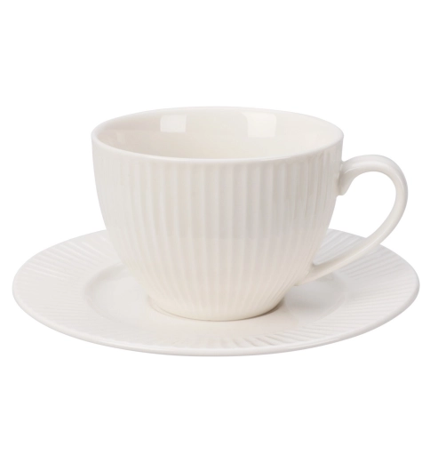 Porcelanasta skodelica s krožničkom 240 ml iz New Bone China