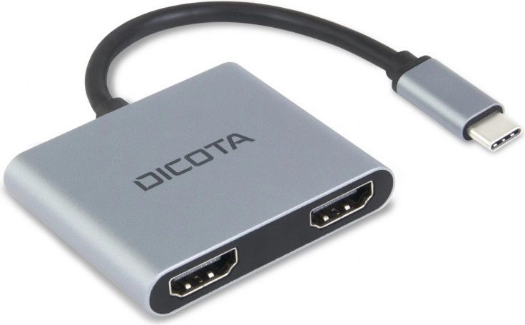 Dicota prenosna USB-C mini priklopna postaja 4v1 4K, 2× HDMI, PD 100 W