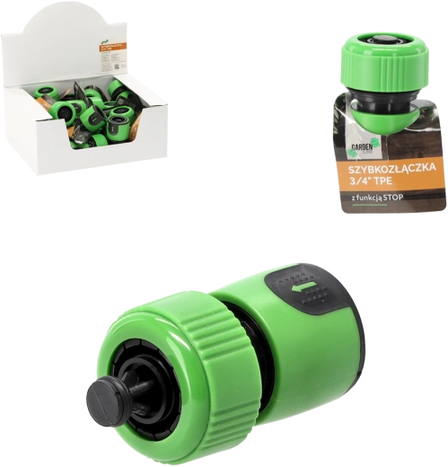 Hitri spoj 3/4" s funkcijo STOP, TPE površina