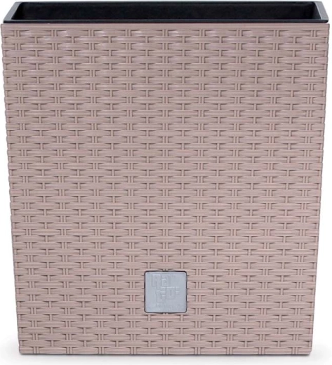 Cvetlični lonec Rato Low z vložkom 32 cm – mocca