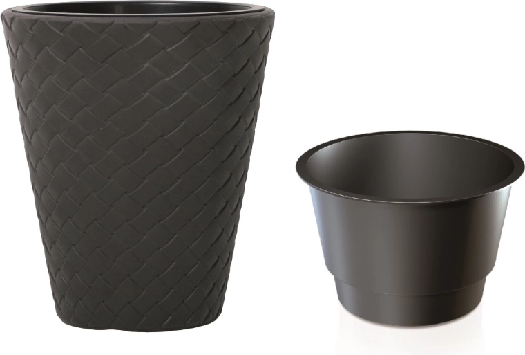 Cvetlični lonec Matuba z vložkom 30 cm antracit