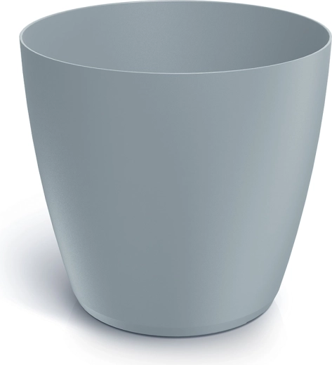 Plastični cvetlični lonček Mate 13,8 cm svetlo siv