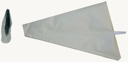 Cukrarski vrečka 35 cm iz bombaža s 7 okrasnimi nastavki