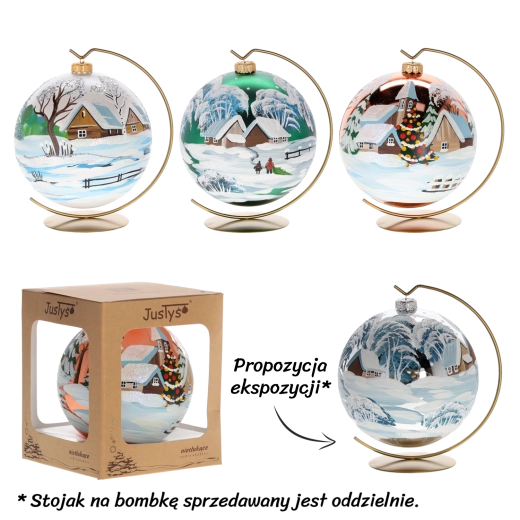 Božični okrasek krogla 15 cm dekor – 1 kos