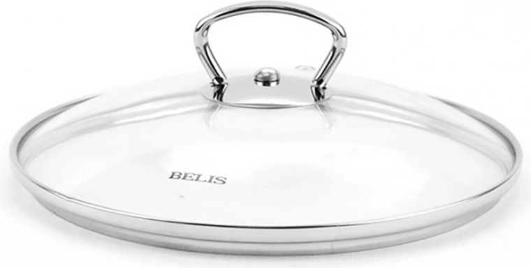 Steklen pokrov 16 cm z nerjavno jeklenim ročajem