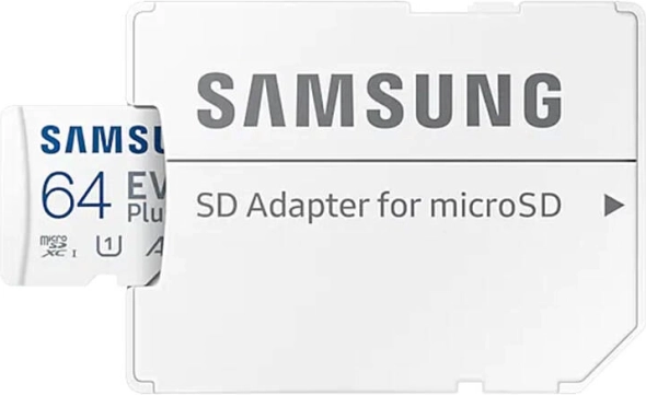 Pomnilniška kartica SAMSUNG microSD 64 GB EVO Plus + adapter