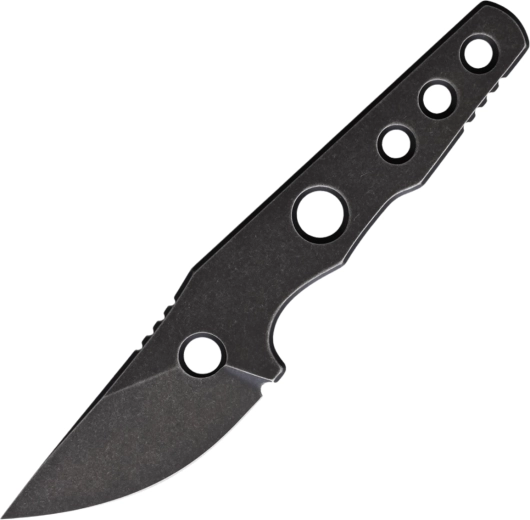 Nož za vrat Petrified Fish Bison, 6,1 cm, Black Stonewash, povsem kovinski, etui Kydex