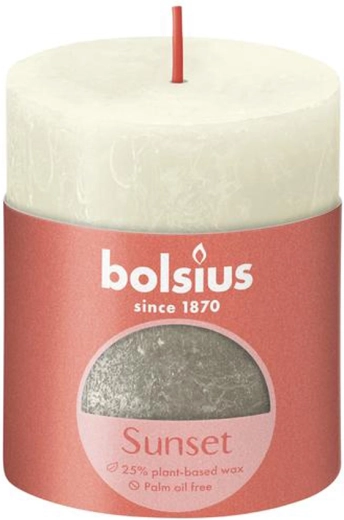 Rustikalna sveča 80 × 68 mm soft pearl/champagne