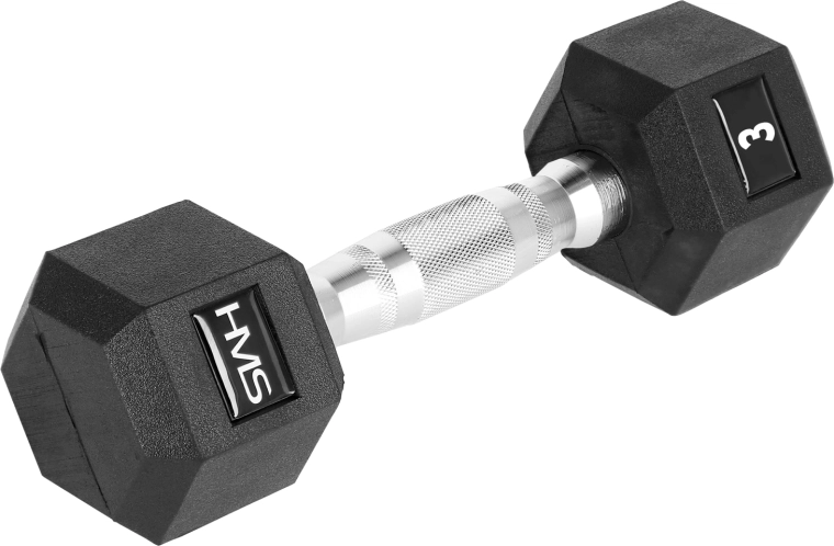 Gumirana šesterokotna ročka HMS Hex Pro 3 kg