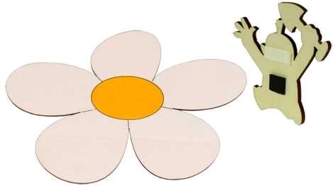 Lesena dekorativna magnetna marjetica