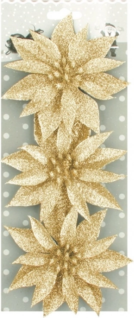 Božične vrtnice z bleščicami zlata