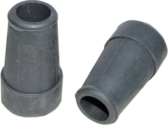 Gumijasti nastavki za palice in bergle, premer 18 mm, sivi, komplet 4 kos