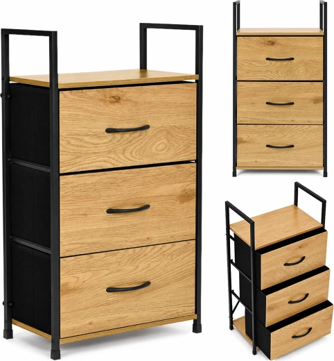 Komoda s 3 tekstilnimi predali ModernHome