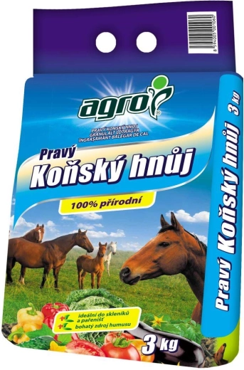 Pravi konjski gnoj, granuliran 3 kg AGRO