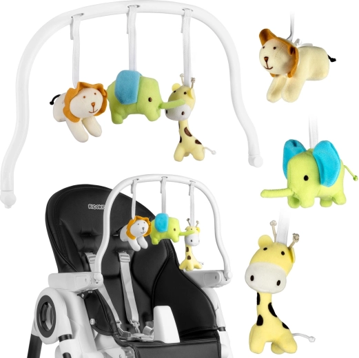 Igralni lok z igračami za stolček za hranjenje Belo/Lindo/Tugo Ricokids - 1 kos