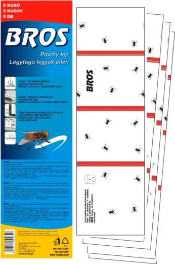 Bros ploščati lepilni trak za muhe 5 kos