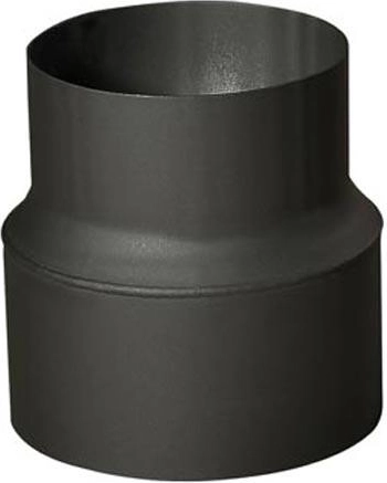 Dimniška cevna redukcija 150/130 mm, dolžina 160 mm, debelina 1,5 mm, črna