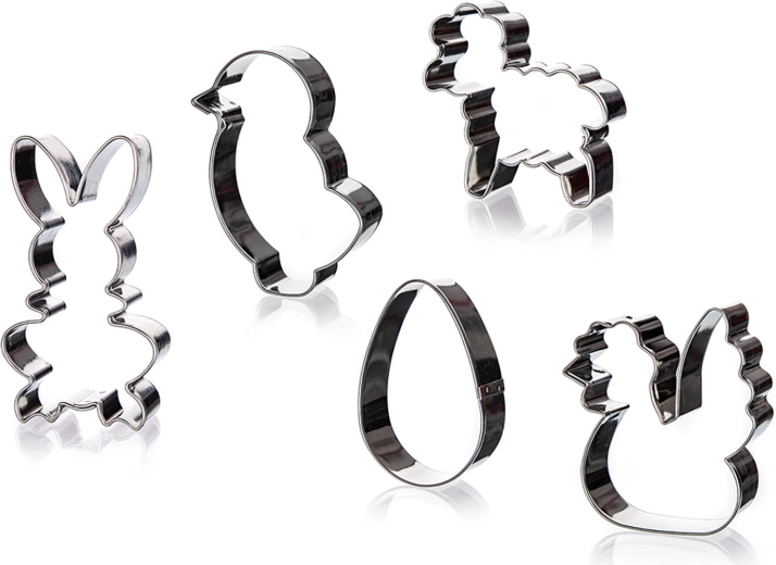 Set modelčkov Culinaria – velikonočni mešani motivi iz nerjavečega jekla