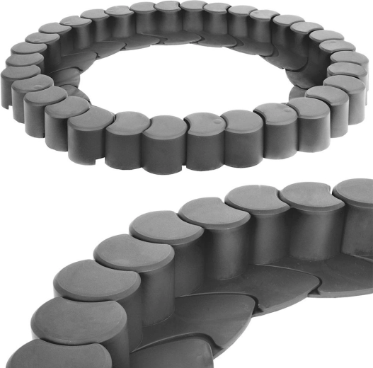 Vrtna palisada grafitna 4,1 m, 32 delov