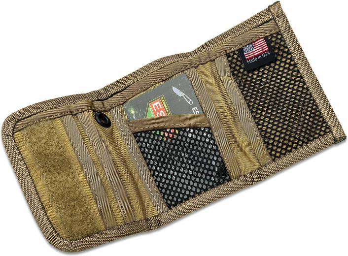 ESEE denarnica Tri‑Fold Desert Tan iz Cordure z RFID blokado