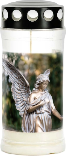 Nagrobna sveča Provence s srcem – obstojnost 4 dni