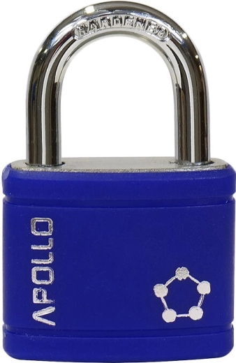 Viseča ključavnica APOLLO 40 mm, 3 ključi, modra