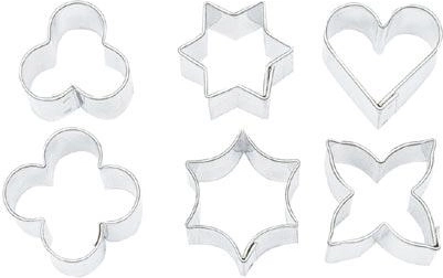 Set modelčkov za piškote – karte, 6 delov