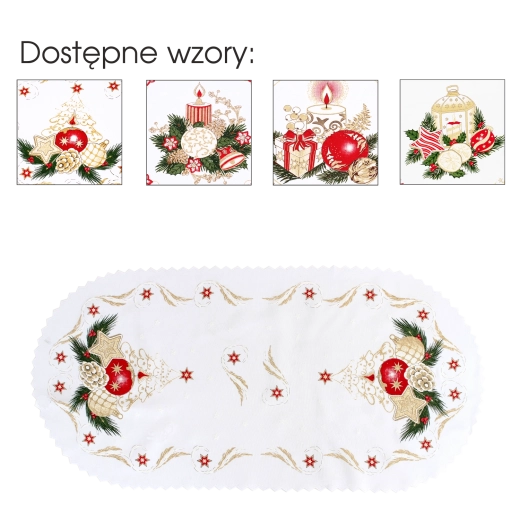 Božični dekorativni prtiček/kuhinjska krpa Boże Narodzenie (30 × 50 cm) – set 3 kosov