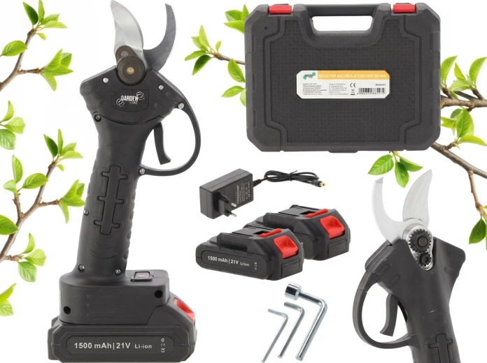 Akumulatorske vrtne škarje 21 V, premer reza 25 mm