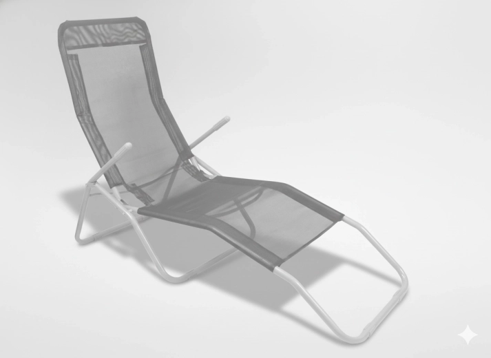 Sivo vrtno ležalnik 137 × 58 × 24/H94 cm