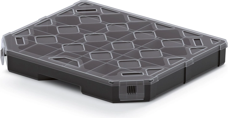 Organizator s pregradami 284 × 243 × 40 mm s prozornim pokrovom