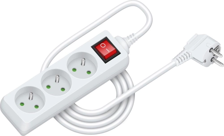 Retlux Extension Lead with Switch, 3 Sockets, 2 m