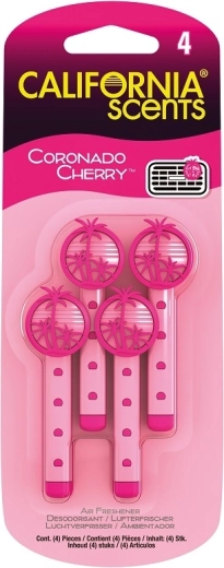 Dišeče palčke za ventilacijo California Scents Coronado Cherry, 4 kosi