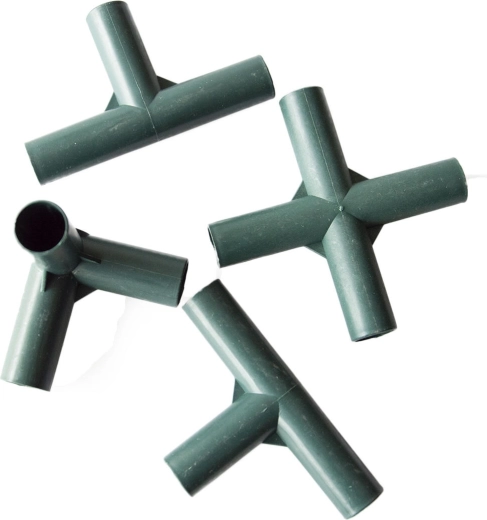 Komplet plastičnih spon za rastlinjak s folijo, 28 kosov, zelena