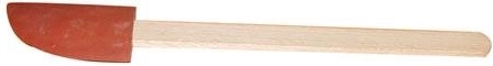 Gumena kuhinjska lopatica z lesnim ročajem 26 cm, rdeča