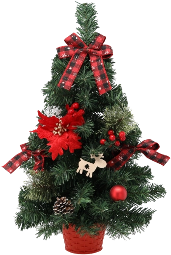 Božično drevesce 60 cm rdeče s poinsettio v lončku