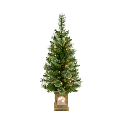 Artificial Christmas Tree with LED Lighting in a Lantern, 105 cm