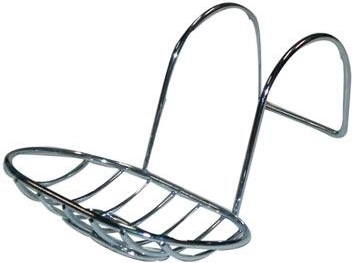 Viseča ovalna milnica za kad, krom, 13,5 × 10 cm