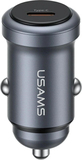 USAMS aluminijasti avtomobilski polnilnik USB‑C PD 30 W