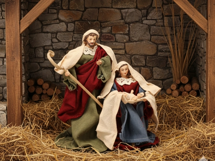 Božična figurica Sveta družina 25,4 cm