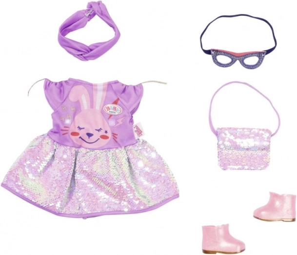 Baby Born obleka za 43cm punčko - Set za rojstnodnevno zabavo