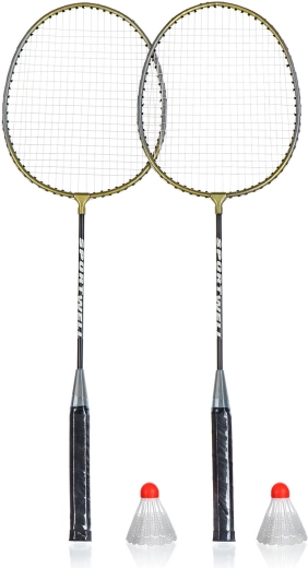 Komplet za badminton z 2 loparjema in 2 žogicama