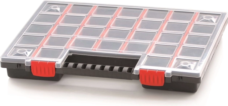 Plastični organizator z 32 nastavljivimi predelki