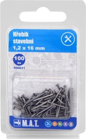 Gradbeni žeblji 16 × 1,2 mm, 100 kos