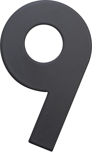 Hišna številka 9, 75 mm, nerjaveče jeklo, mat črna