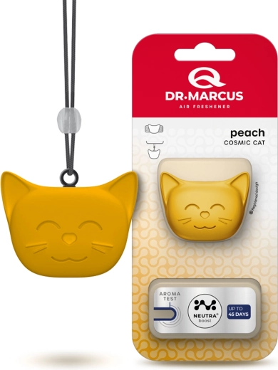Dr. Marcus Cosmic Cat car air freshener Peach