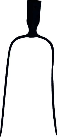 Kovane dvokrake vile brez ročaja